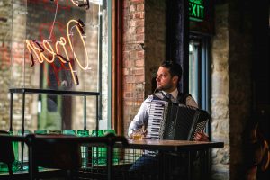 Accordionist Jonny portrait - Gypsy Jazz