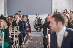 Accordionist Jonny at wedding ceremony - Gypsy Jazz