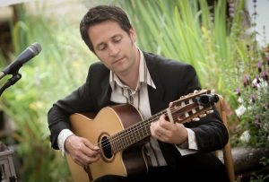 Guitarist live outdoors