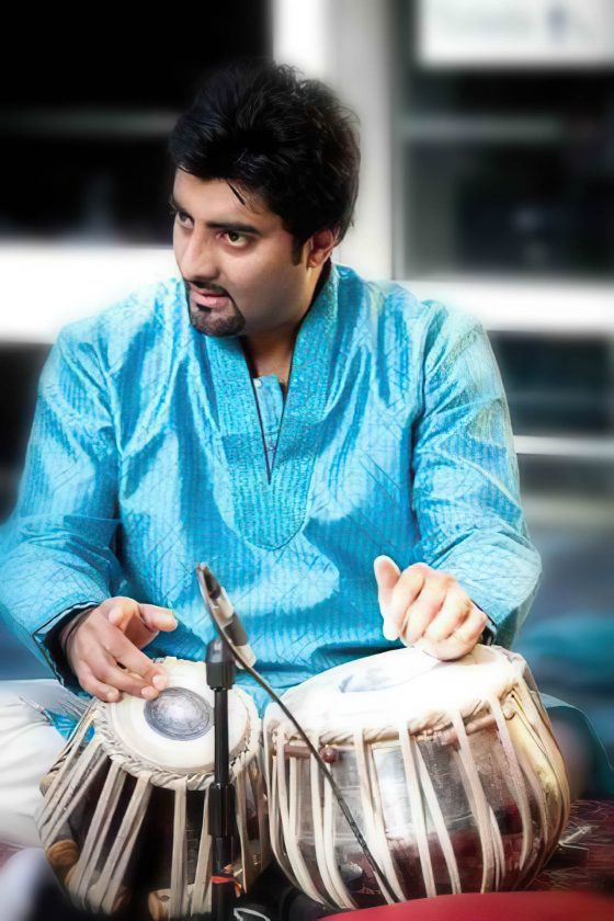 Tabla player with Naad Sitar