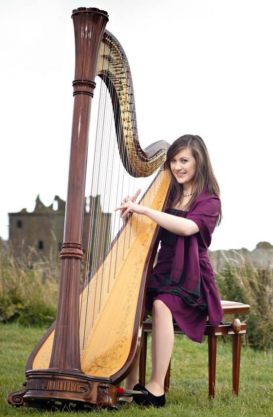 harpist outdoors
